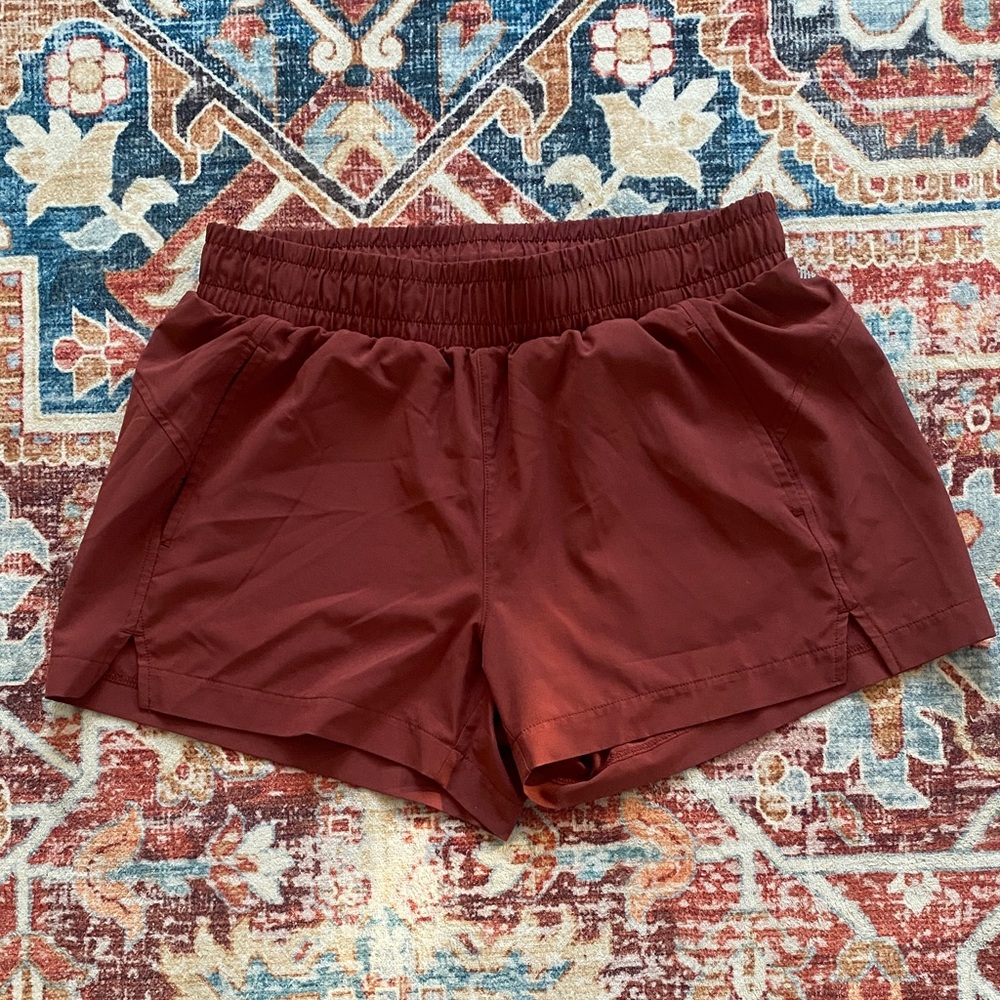 Zella Women's Dark Red Athletic Shorts